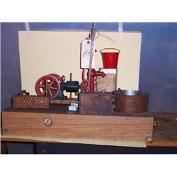 HOMEMADE MINATURE STATIONARY GAS ENGINE WITH WELL