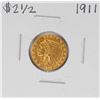 Image 1 : 1911 $2 1/2 Indian Head Quarter Eagle Gold Coin