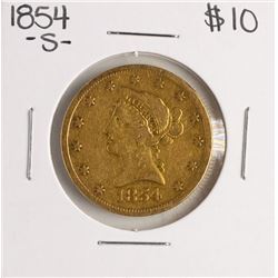 1854-S $10 Liberty Head Eagle Gold Coin