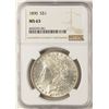 Image 1 : 1890 $1 Morgan Silver Dollar Coin NGC MS63