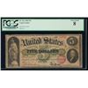 Image 1 : 1862 $5 Legal Tender Note PCGS 8