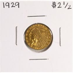 1929 $2 1/2 Indian Head Quarter Eagle Gold Coin