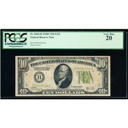 1928C $10 New York Federal Reserve Note PCGS 20