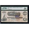 Image 1 : 1862-63 $100 Confederate States of America Note PMG 58