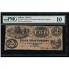 Image 1 : 1850's $2 LaPorte Obsolete Note PMG 10