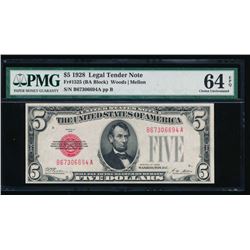 1928 $5 Legal Tender Note PMG 64EPQ