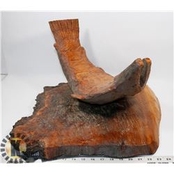 CARVED WOOD FISH DISPLAY