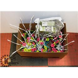 BOX OF LIGHTED DECORATIONS