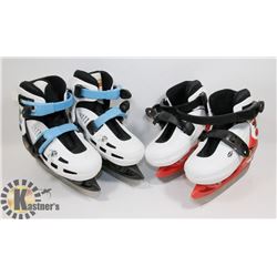 2 SETS OF DISNEY ICE SKATES SIZE 13 & 10.