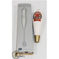 VINTAGE RICKARDS RED BEER TAP & VINTAGE STAINLESS