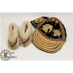 KIDS MUKLUKS SZ 22 MADE FROM REAL FUR AND SKIN