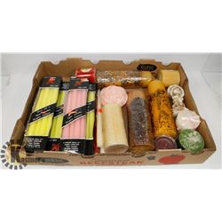 FLAT OF DECORATIVE CANDLES