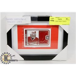 FRAMED CAREY PRICE JERSEY CARD.
