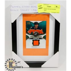 FRAMED ETHAN BEAR ROOKIE JERSEY CARD.