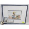 Image 1 : FRAMED MATTED NEEDLE ART FARMING PICTURE