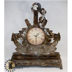 ART METAL CLOCK *TESTED, WORKING