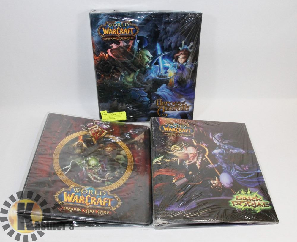 BUNDLE OF 3 NEW WORLD OF WARCRAFT BINDERS