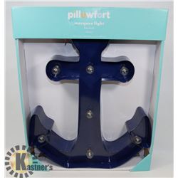 NEW BLUE FINISH ANCHOR MARQUEE LIGHT APPROX 18" X