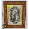 Image 1 : 1900S CARVED WOOD FRAMED PICTURE OF JESUS.