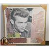 Image 1 : NEW JAMES DEAN BURLAP BACKED ARTWORK 20 X 20"