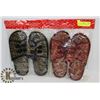 Image 1 : 2 NEW PAIRS OF ASIAN STYLE FLIP FLOPS