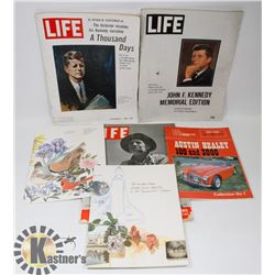3 40'S-60'S LIFE MAGAZINES, AUSTIN HEALY REFERENCE