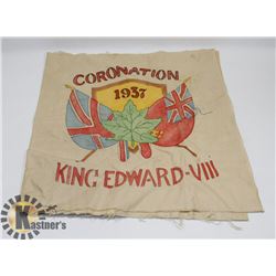 1937 KING EDWARD CORONATION EMBROIDERY.