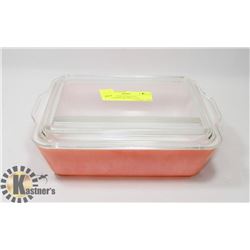 VINTAGE PINK PYREX 503 REFRIGERATOR DISH / LID