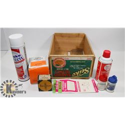 RUSTIC WOODEN MANDARIN CRATE WITH HARLEY DAVIDSON