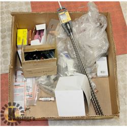 BOX OF TOOLS AND MORE INCLUDING DEWALT HIGH