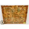 Image 2 : ANTIQUE LAMINATED MAP.