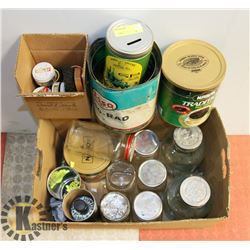 LARGE BOX OF ANTIQUES AND COLLECTIBLES