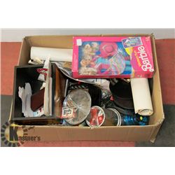 BOX OF ASSORTED ANTIQUES AND COLLECTIBLES