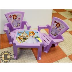 TODDLER PRINCESS TABLE & 2 CHAIR SET -