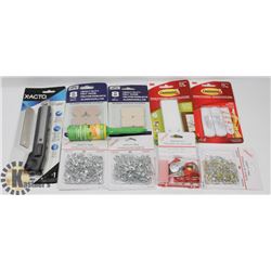 BAG OF ASSORTED HOUSEHOLD SUPPLIES