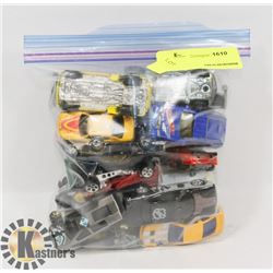 BAG OF VINTAGE TOY CARS, SOME HOTWHEELS
