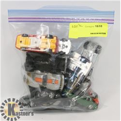 BAG OF VINTAGE TOY CARS, SOME HOTWHEELS