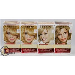FOUR BOXED OF HAIR COLOUR