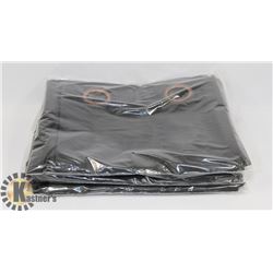 FLAT W/3 GROMIT TOP BLACK CURTAIN PANELS