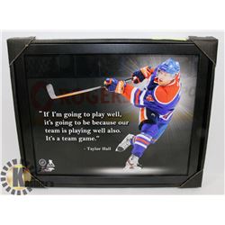 TAYLOR HALL 12"X15" 'ITS A TEAM GAME' FRAMED PRINT