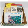 Image 1 : FLAT WITH WORTH FLY TYING KIT AND SEVERAL BOOKS ON