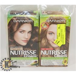 LOT OF 2 GARNIER NUTRISSE BROWN HAIR DYE