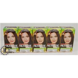LOT OF 5 GARNIER NUTRISSE 50 MEDIUM NATURAL BROWN