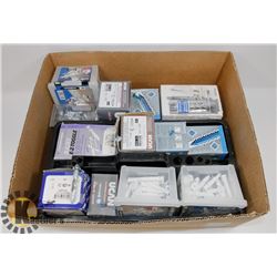 ASSORTMENT OF CONCRETE & DRY WALL FASTENERS.