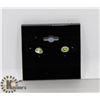 Image 1 : # 20-GENUINE GREEN PERIDOT STUD EARRINGS