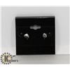 Image 1 : # 5-BLACK TOURMALINE STUD EARRINGS