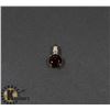 Image 1 : #113-GENUINE RED GARNET & CZ PENDANT