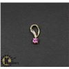 Image 1 : #133-PINK SAPPHIRE & CZ PENDANT