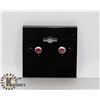 Image 1 : # 9-GENUINE RED RUBY STUD EARRINGS