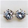 Image 1 : 10K YELLOW GOLD CUBIC ZIRCONIA EARRINGS